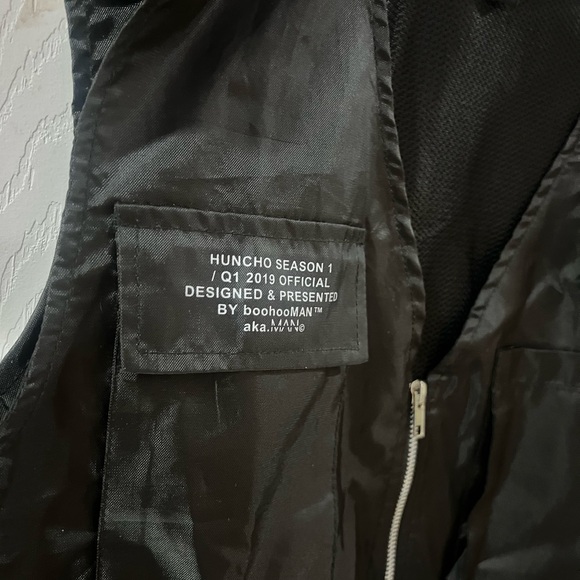 Boohoo x Huncho Cargo Vest Black M - Picture 4 of 5